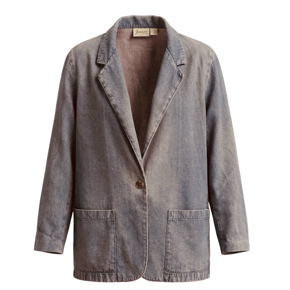 🐋Vintage Washed-Out One Button Blazer, Size Medium